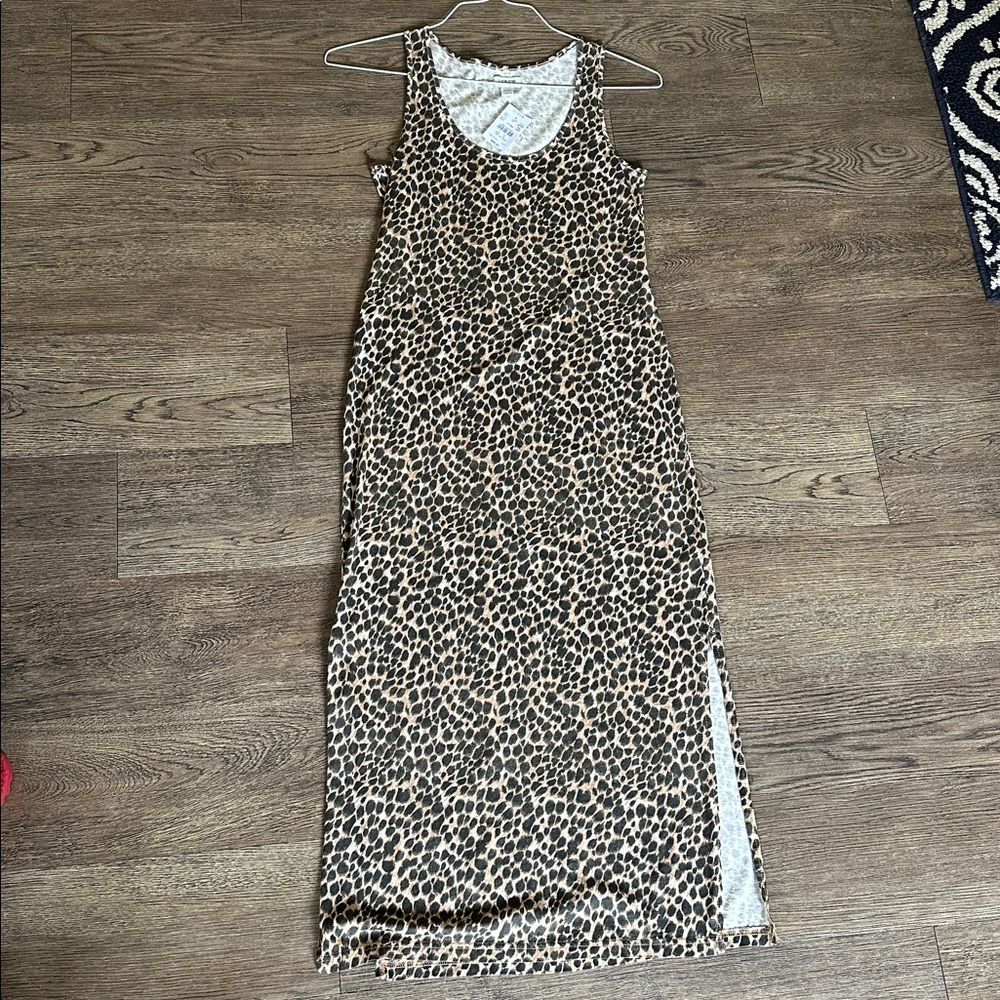 NWT J.Crew Leopard Print Midi Dress